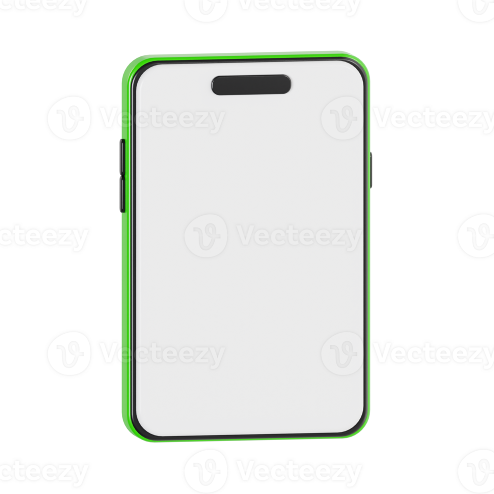 Minimalistic Green Smartphone Mockup png