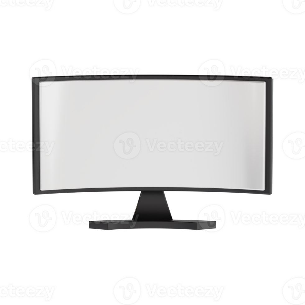 Modern 3D Curved Display with Sleek Stand png