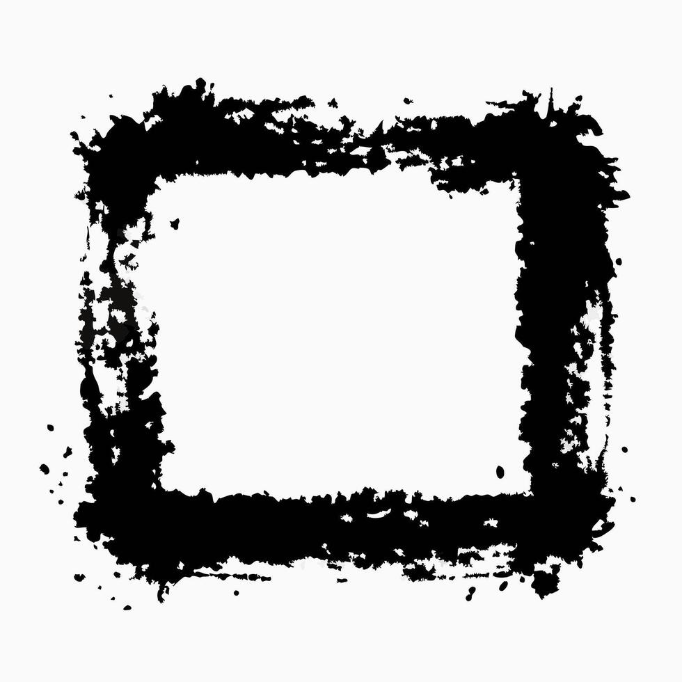 Grunge Ink Border Frame Distressed Artistic Design vector