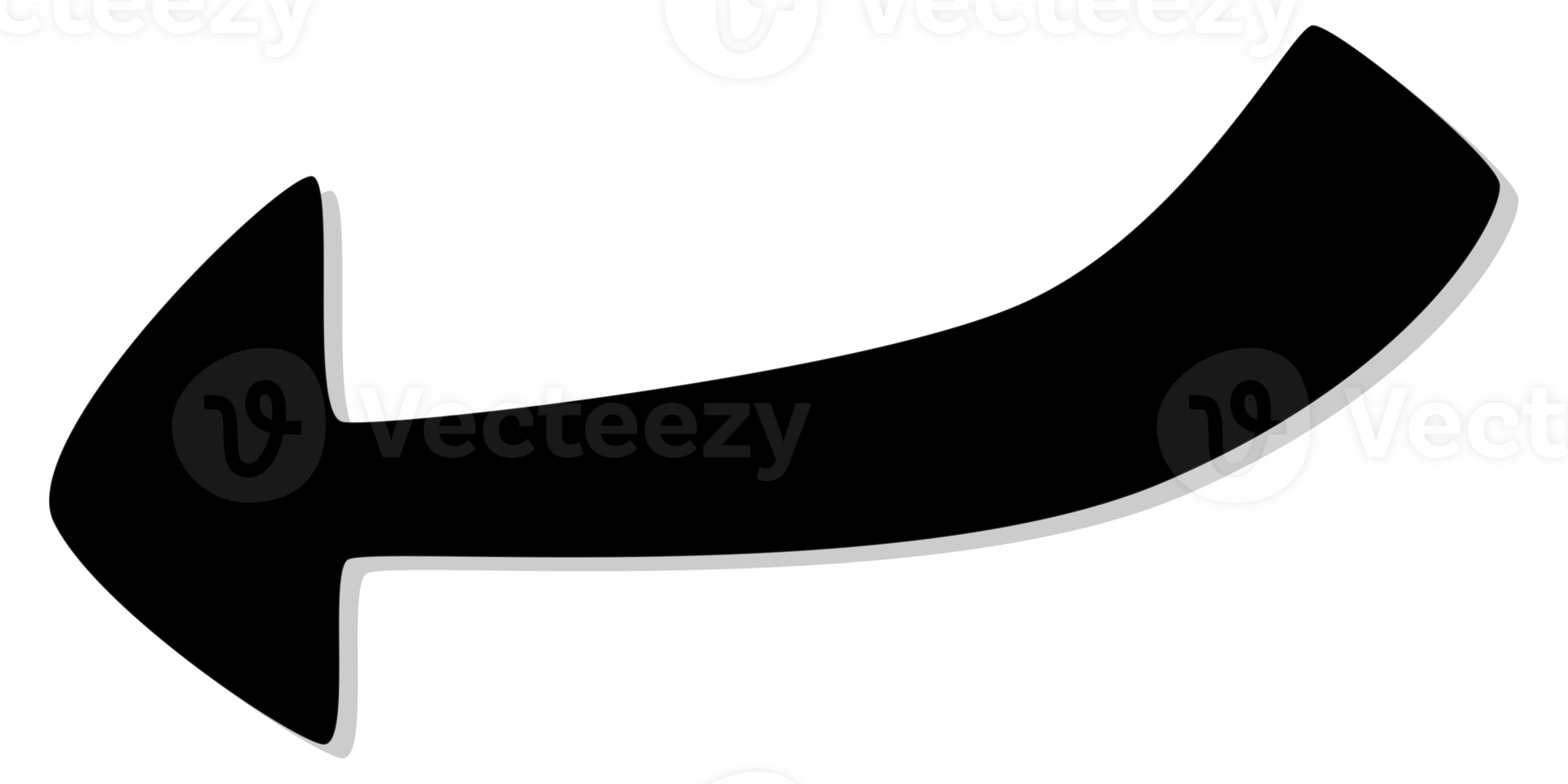 Scribble arrow, black cursor arrow direction element png