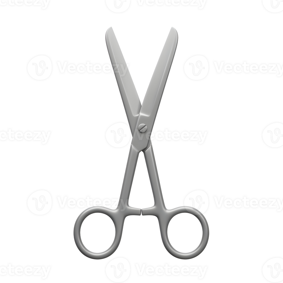 Surgical Steel Scissors Medical Instrument Gray Background Simple Design png