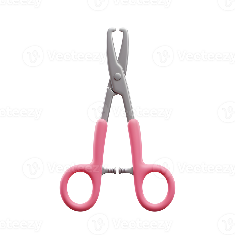 Pink Handled Metal Pliers Isolated White Background Simple Design png