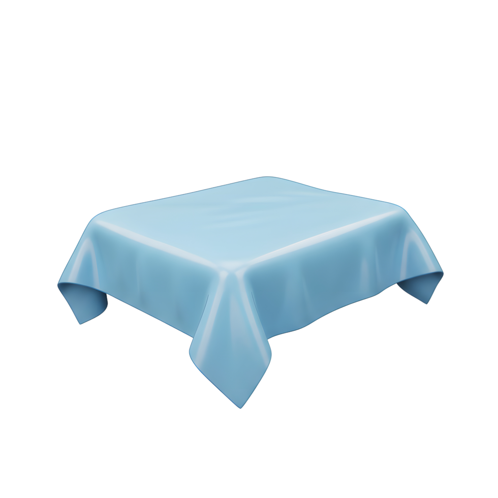 Light Blue Tablecloth Square Tabletop Smooth Surface Simple Design png