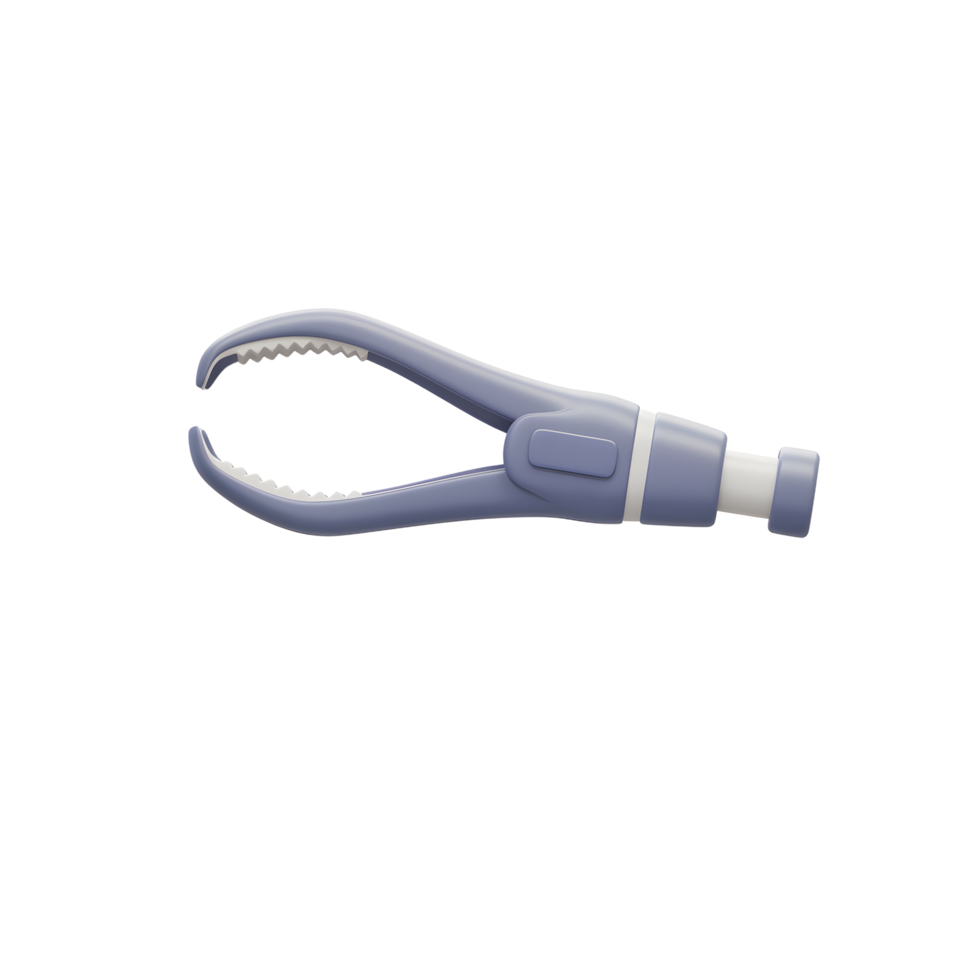Purple Plastic Gripper Tool Detailed 3D Render White Background png