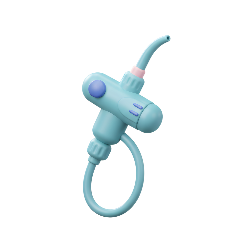 Aqua Blue Water Flosser Device Modern Design Clean Gadget png
