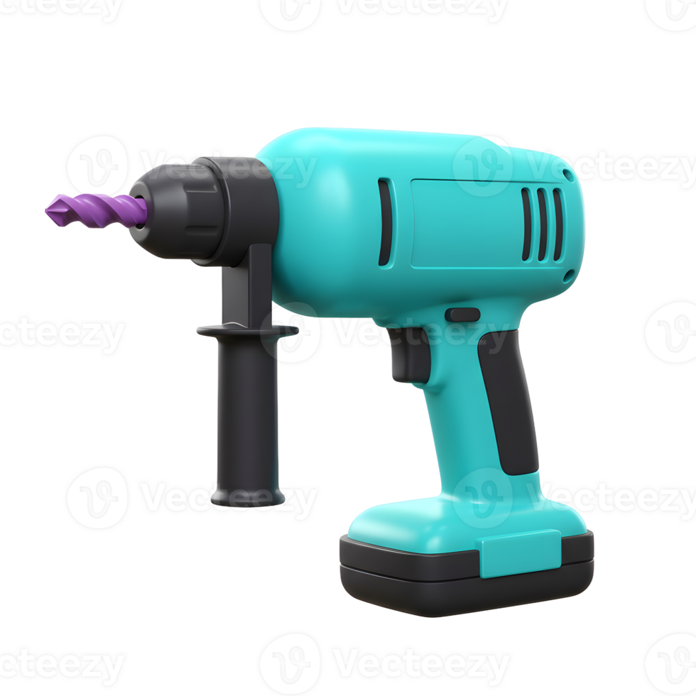 Teal Cordless Drill Bit Purple Tool Power Equipment png