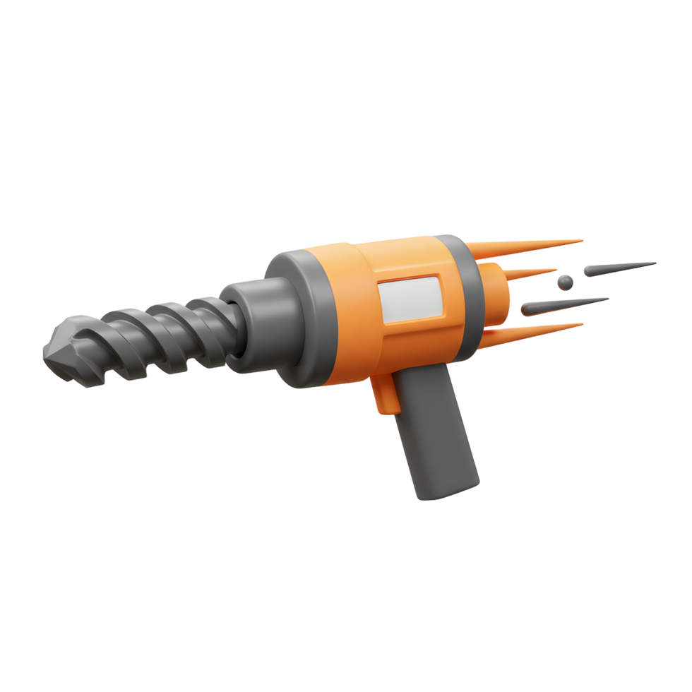 Orange Gray Drill Rotating Bit Speed Motion Design png