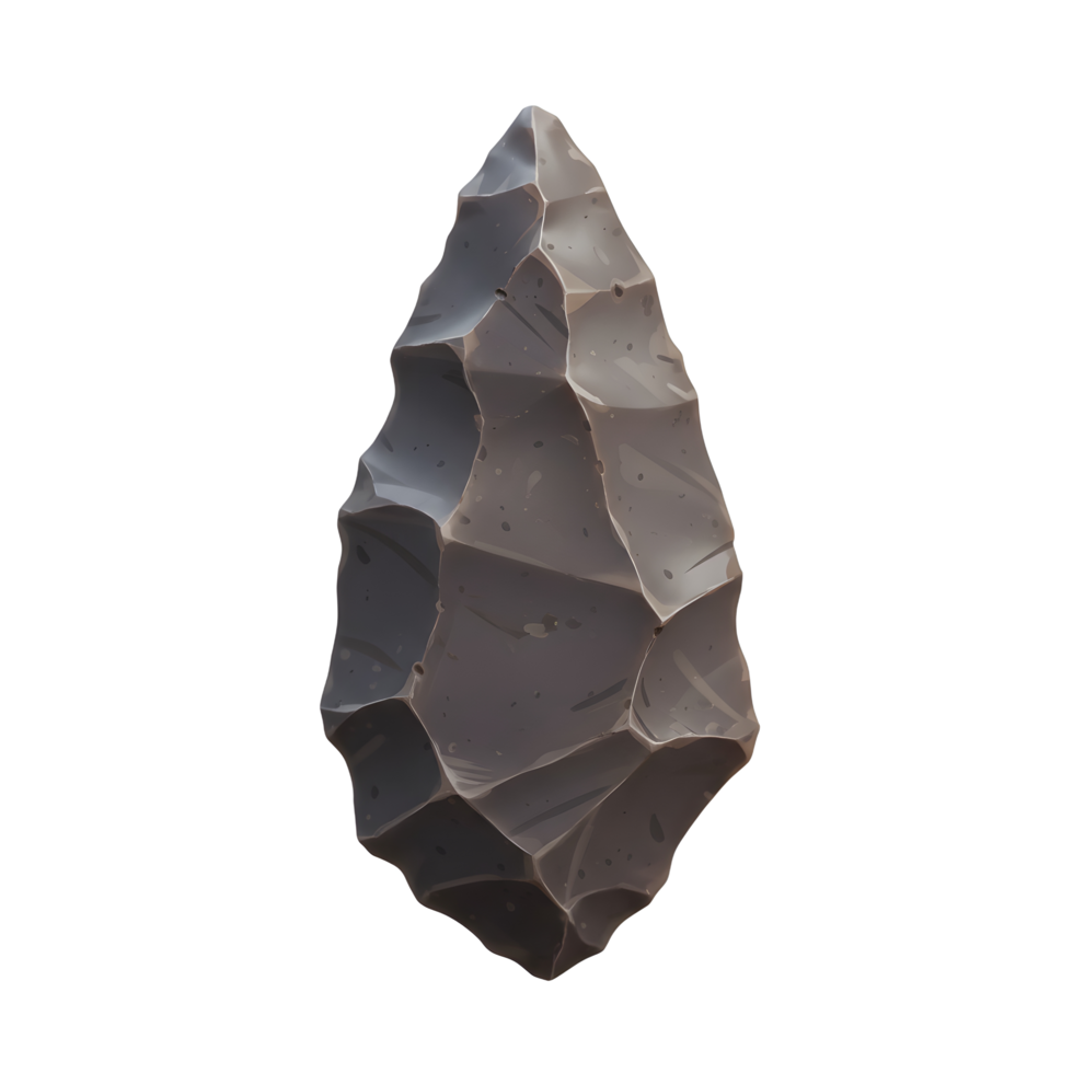 An ancient weapon made of stone that has been sharpened to a point png