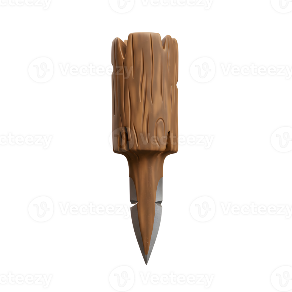 Wooden Stake Sharp Point Tree Trunk Design Simple Model png
