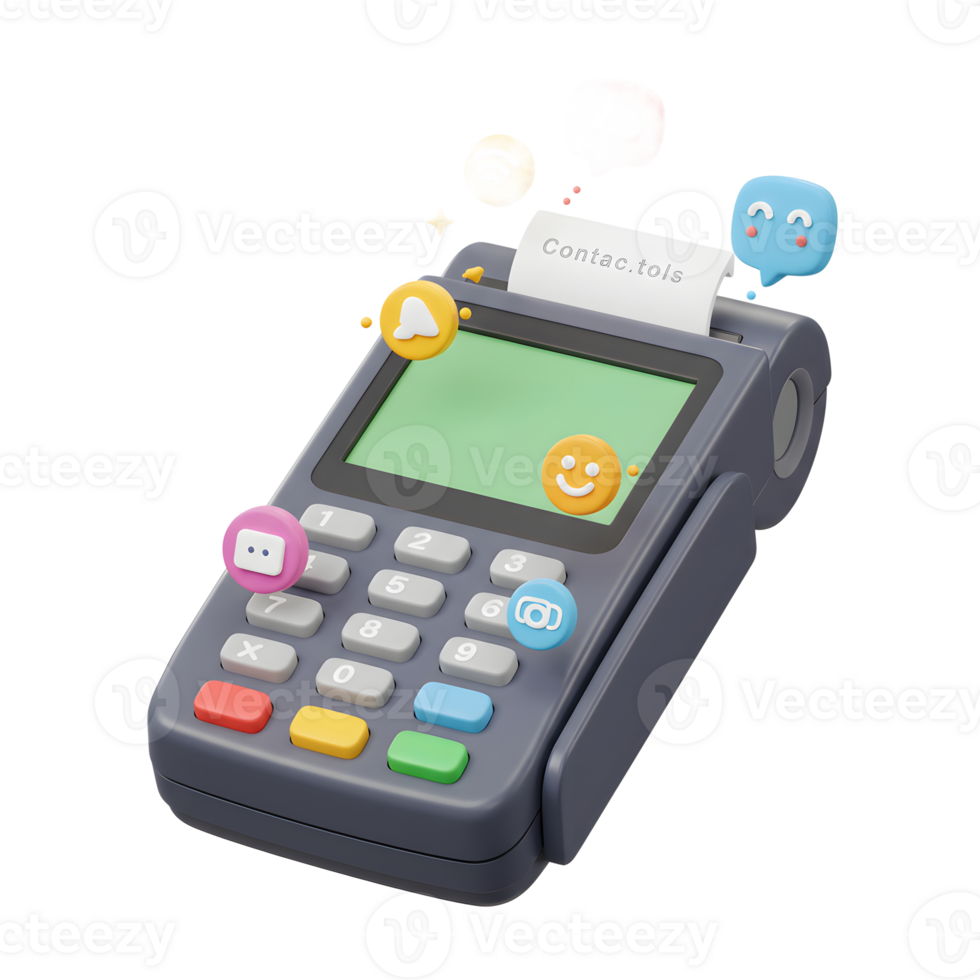 Modern Payment Terminal Seamless Integration Colorful App Icons png