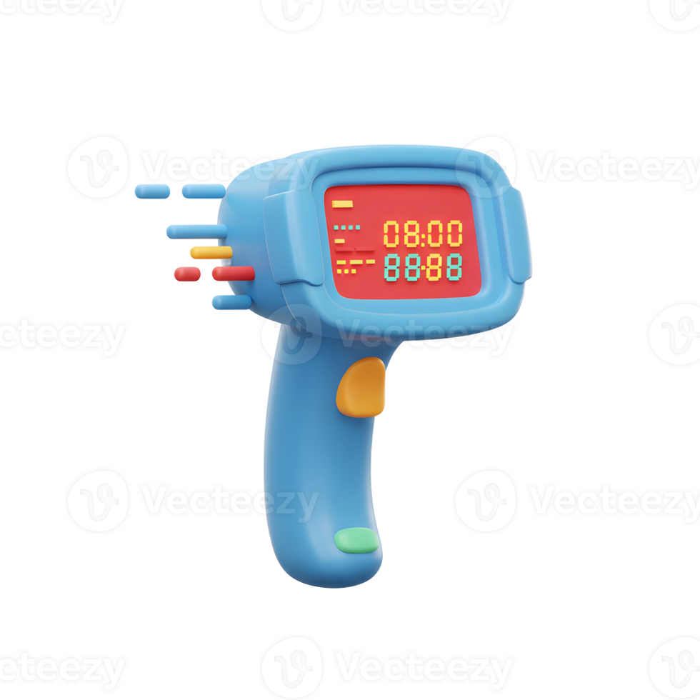 Blue Retro Digital Scanner Device Colorful Display Data Stream png