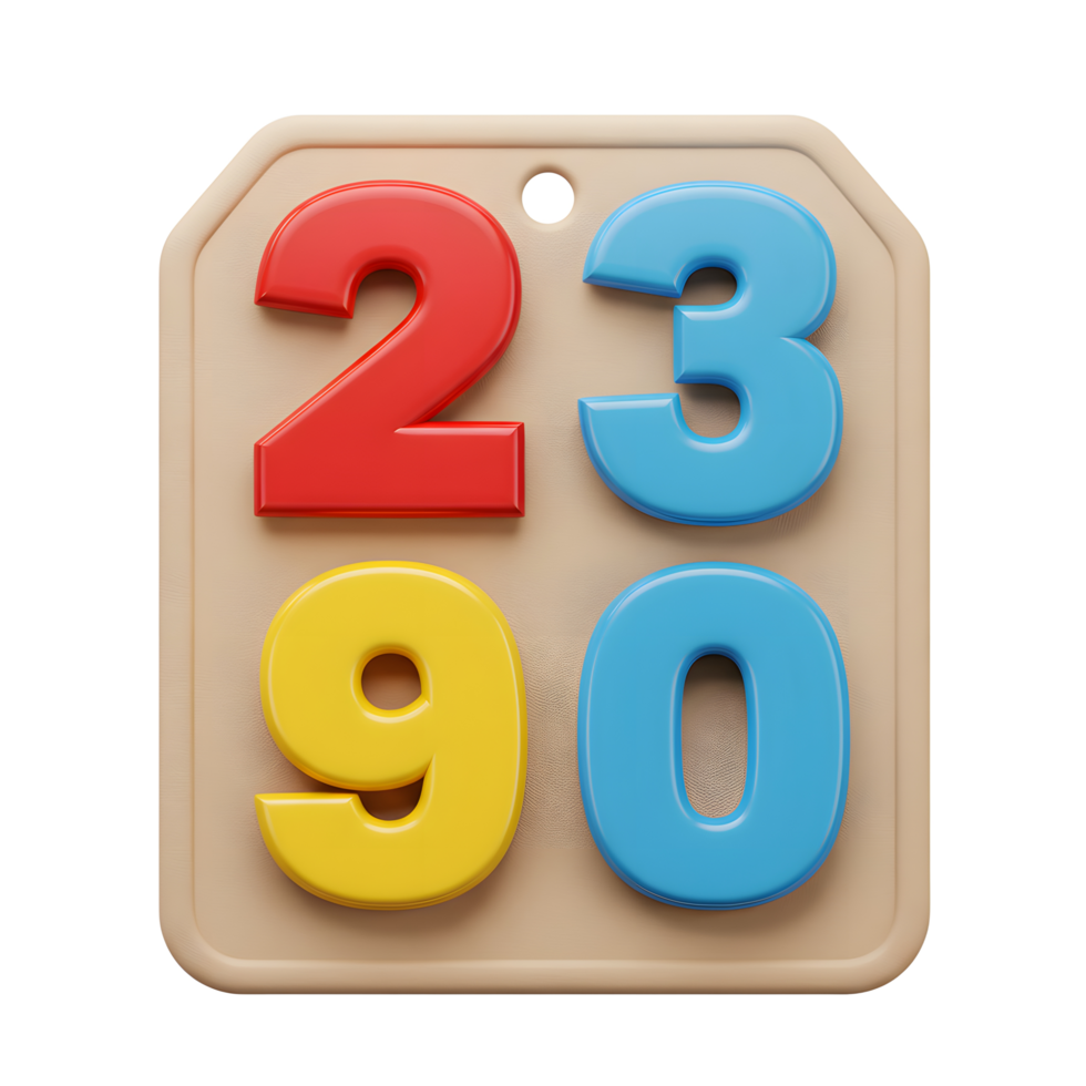 Colorful Number Puzzle Board Play Toy Bright Numbers Learning Game png