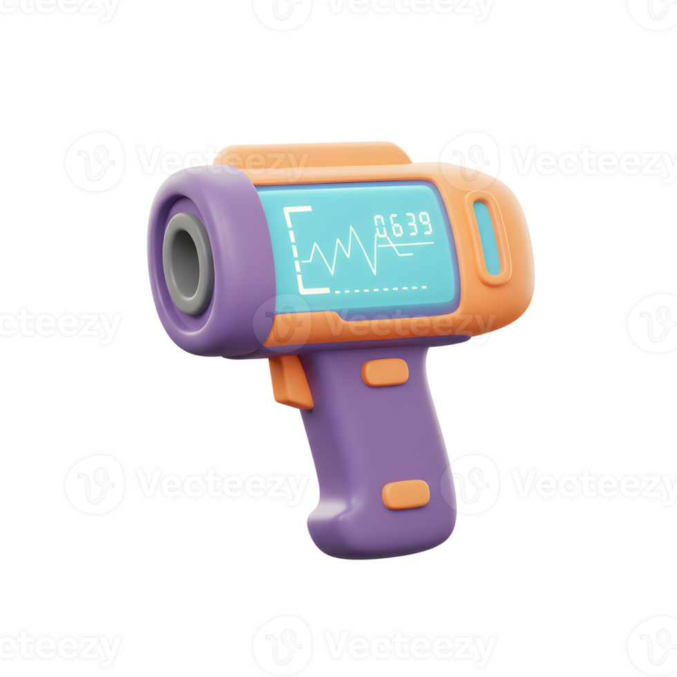 Digital Purple Orange Gadget Displaying Waveform Data png