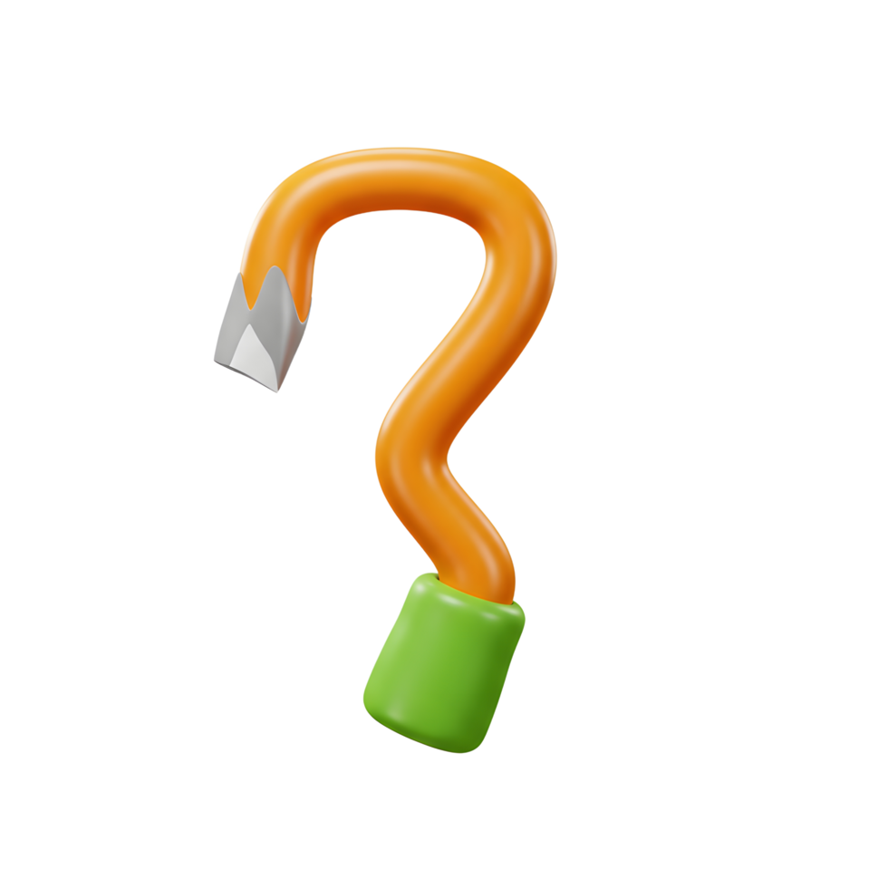 Orange Cartoon Crowbar Green Handle 3D Render Playful Design png