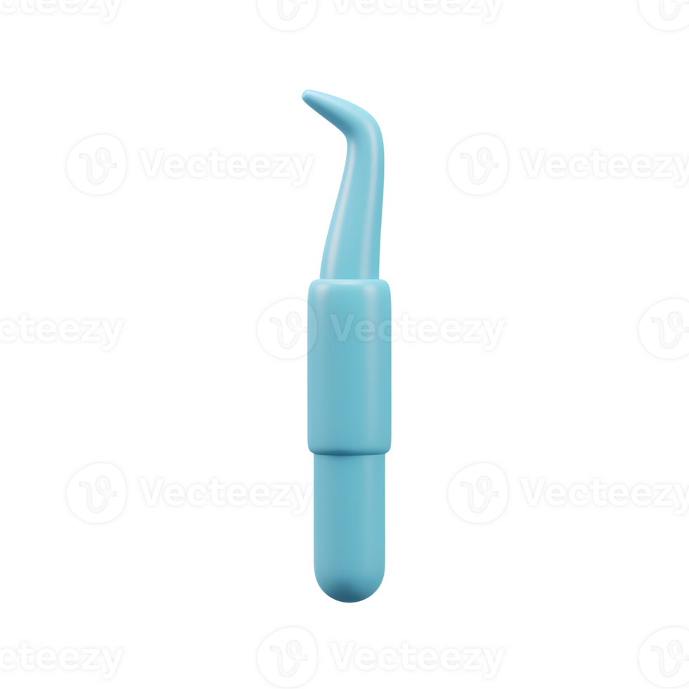 Light Blue Curved Tool 3D Render Simple Design Minimalist Style png
