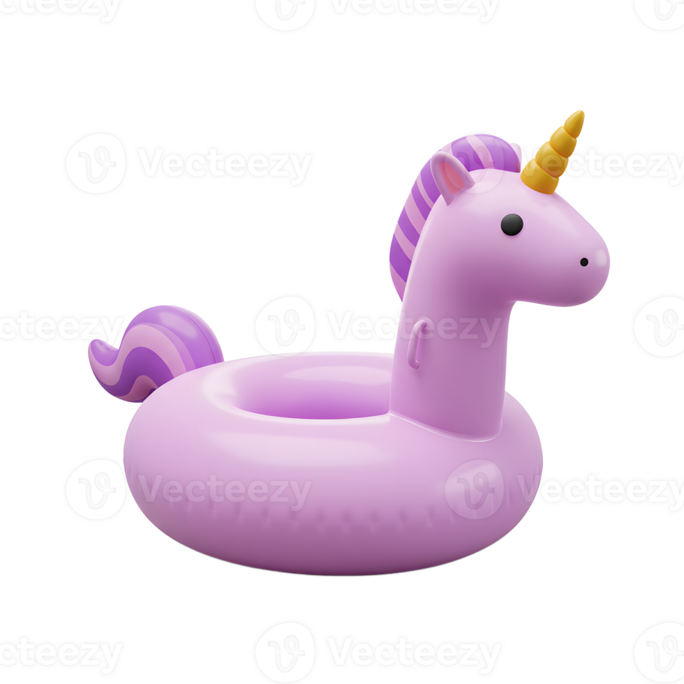 Cute Inflatable Unicorn Pool Float for Summer Fun and Relaxation png