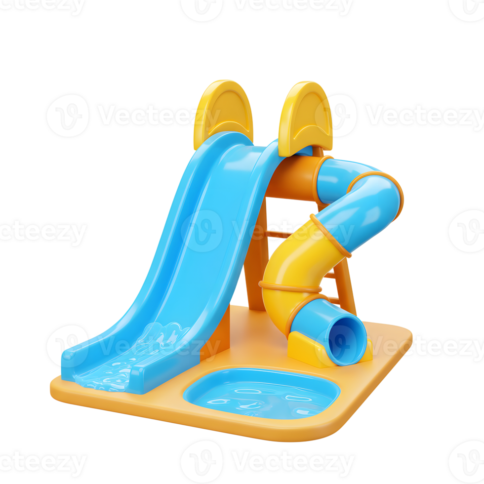 Playground Slide with Water Feature Enjoyable Summer Fun for Kids png