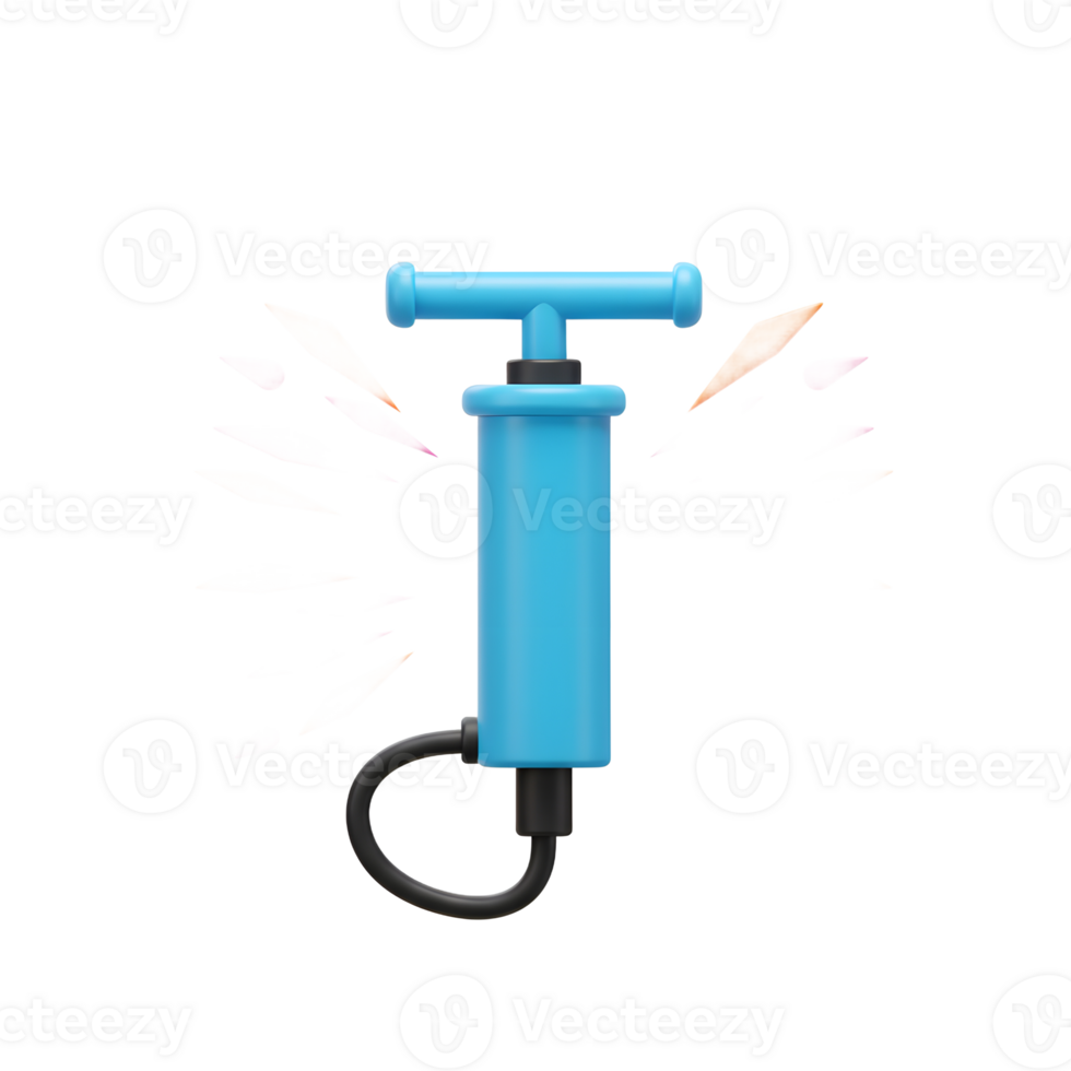 Blue Hand Pump with Sparks Illustration for Inflation Concept png