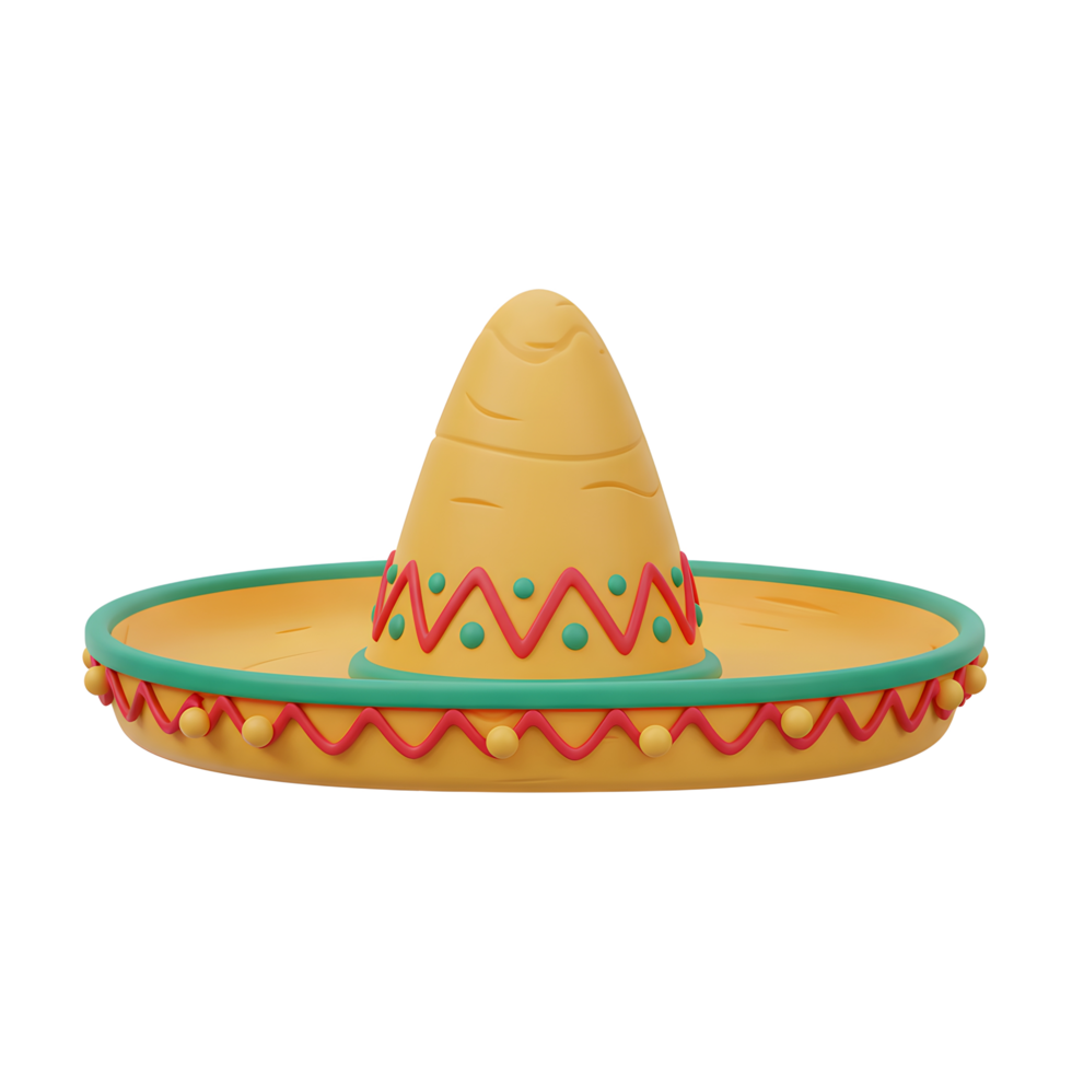 Brightly Colored Sombrero Hat Illustration Festive and Culturally Relevant png