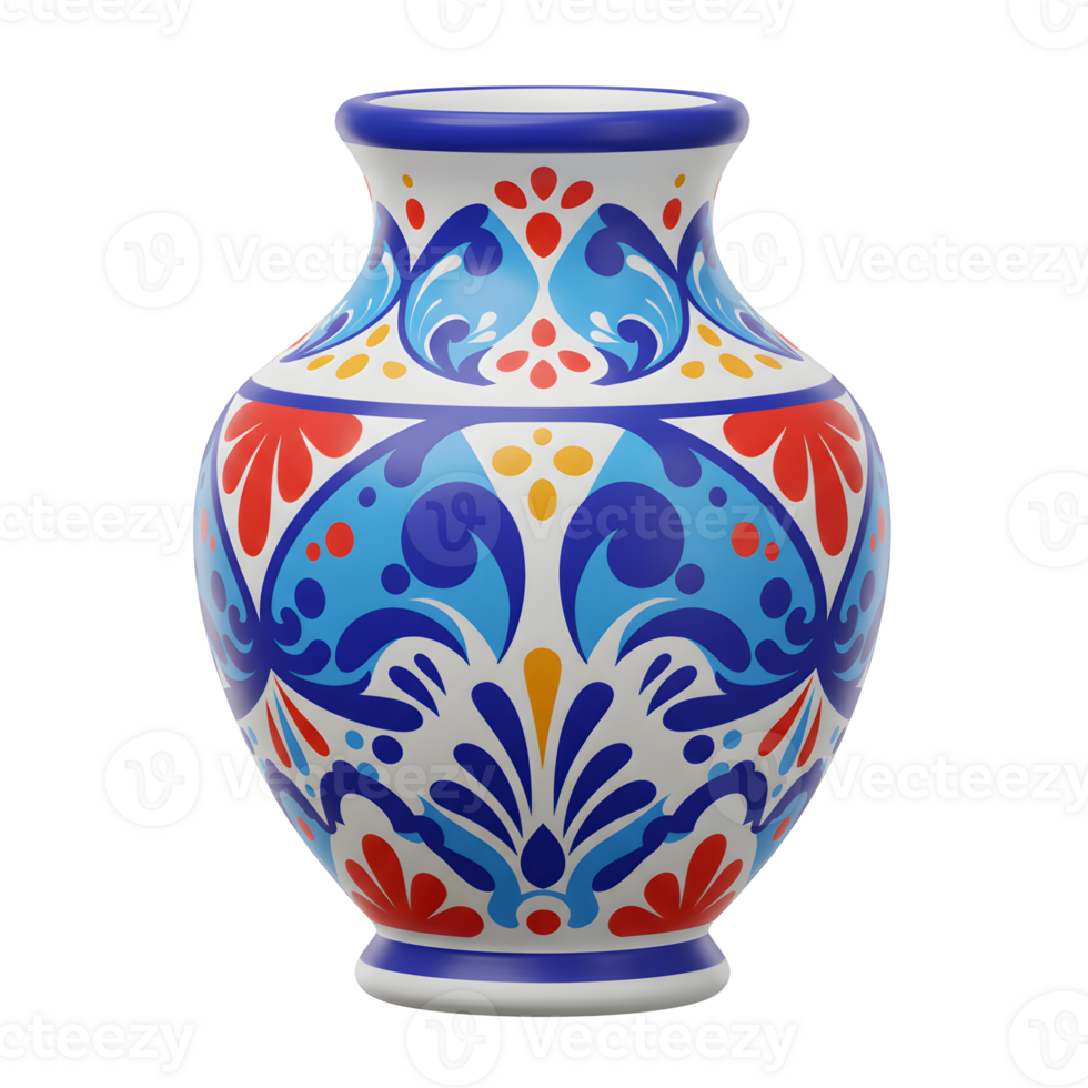Decorative Ceramic Vase with Floral Pattern Adds Style to Home png