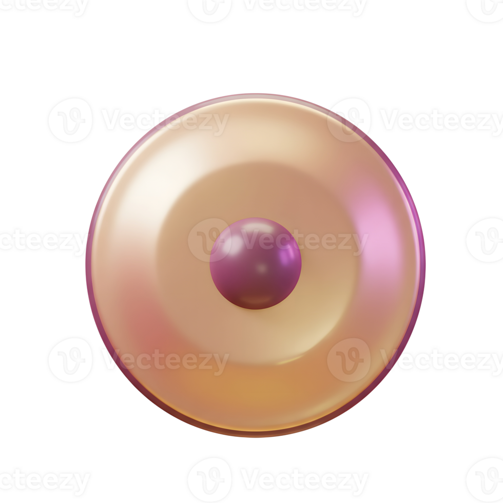 Circular Metal Object with Round Center Shiny and Modern Design png