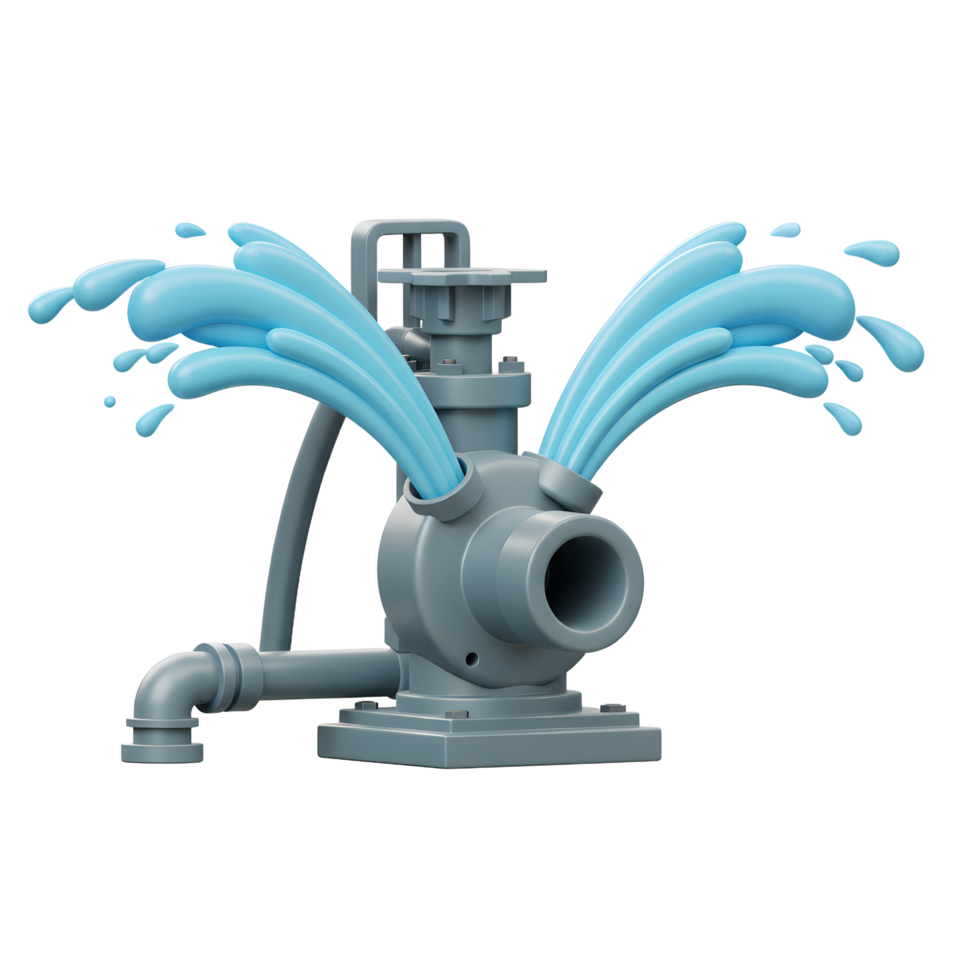 Water Pump Sprays Water Illustration Leak or Failure Concept png