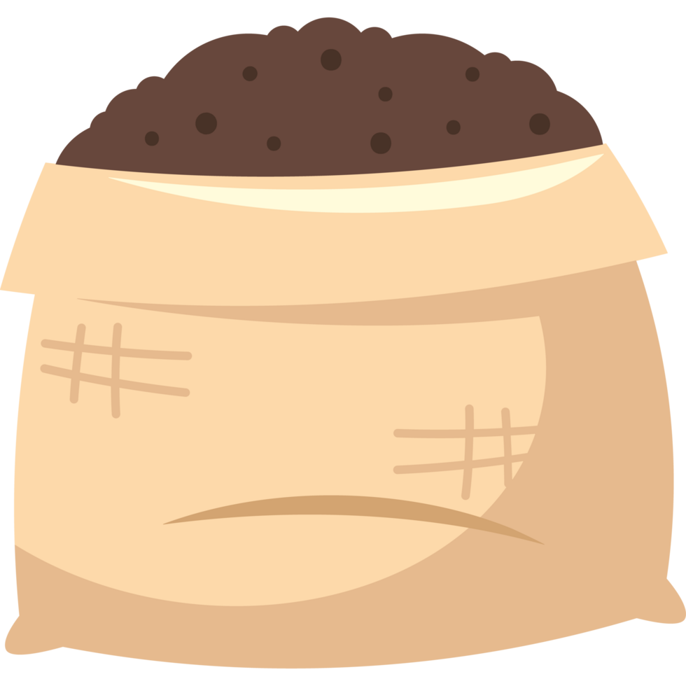 soil in burlap bag png