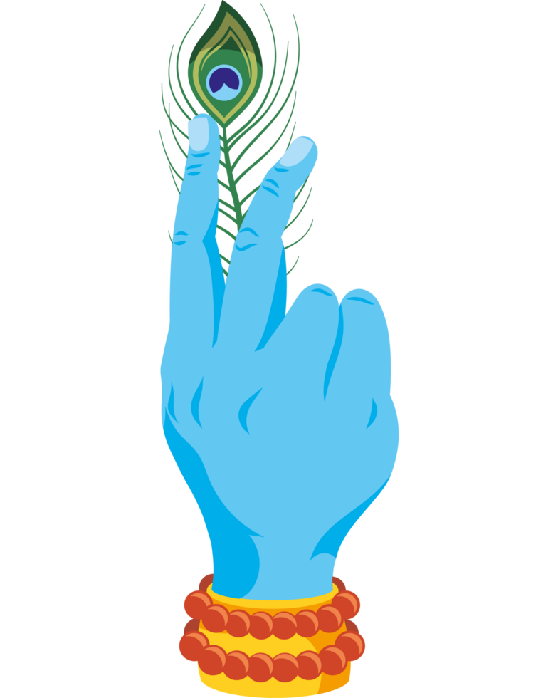 lord krishna peacock feather in janmashtami festival png