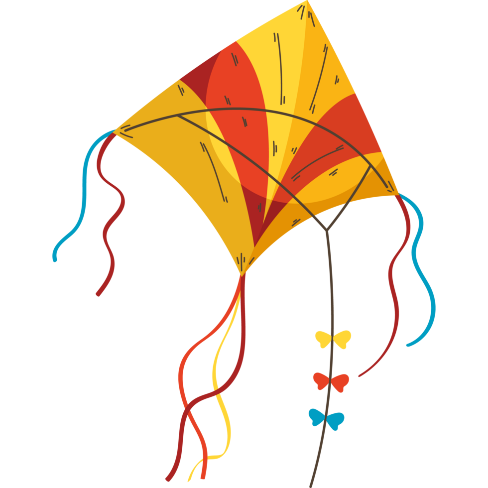 kite fly on white background png