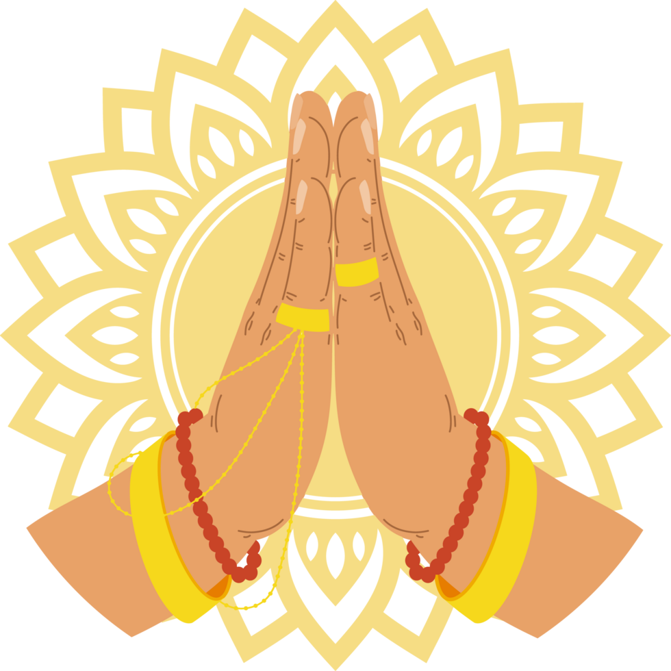 hands making namaste greeting png
