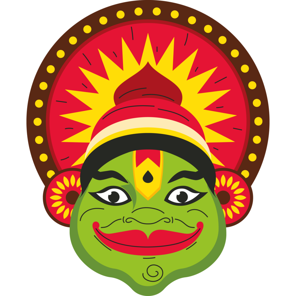 kathakali face happy onam festival png