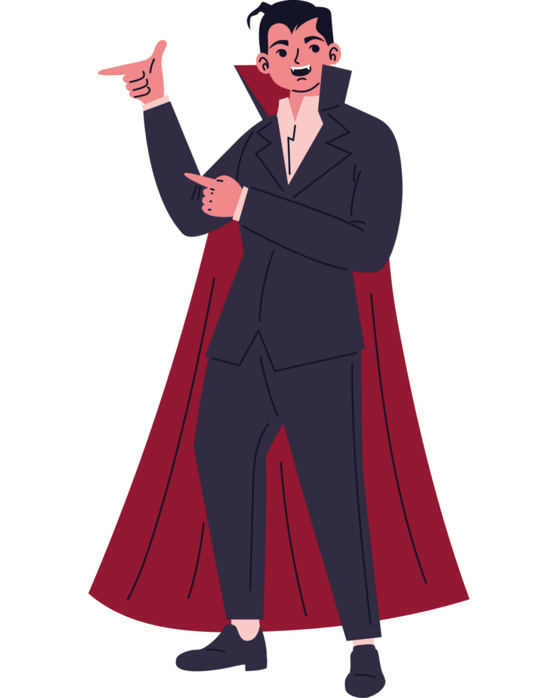 disguise person with dracula costume png