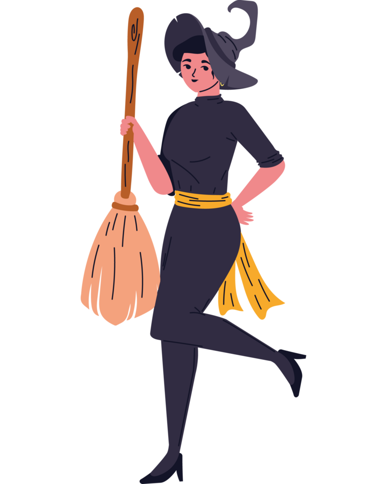 halloween disguise woman in a witch png