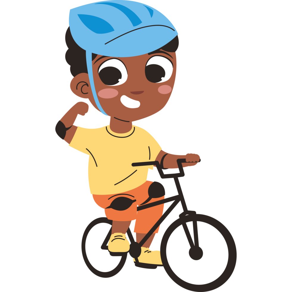 boy practicing sports with bike png