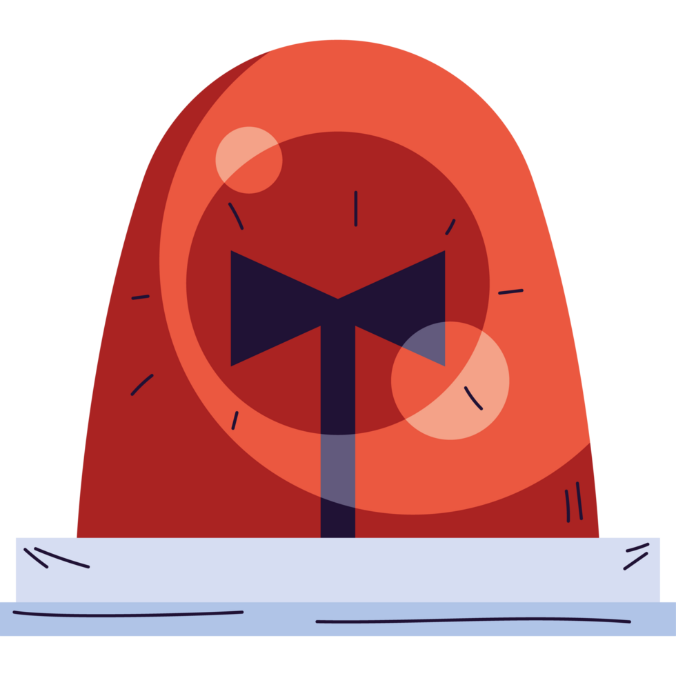 red flasher siren police car png