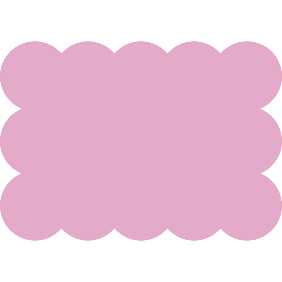 pink cloud geometric shape png