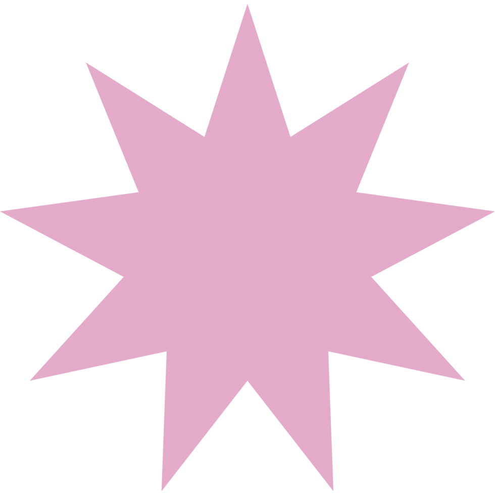 pink star geometric shape png