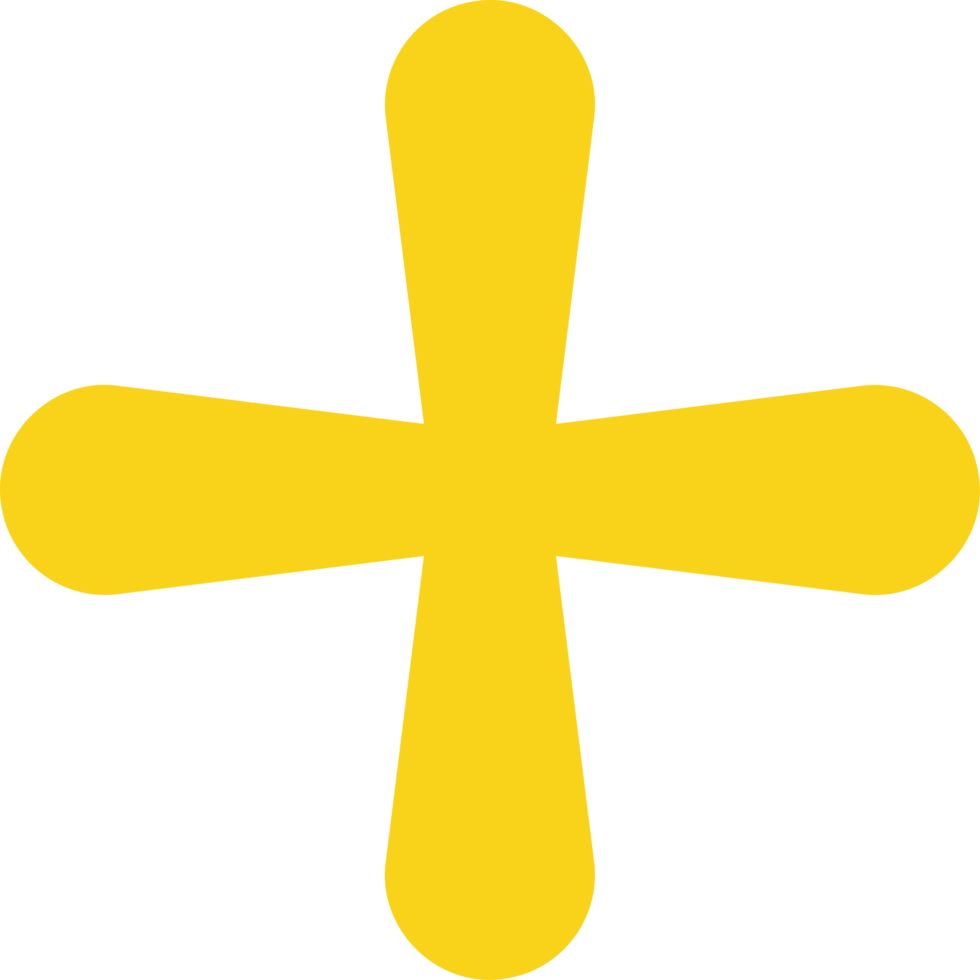 yellow plus sign geometric shape png