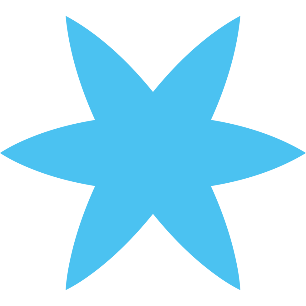 blue starry geometric shape png