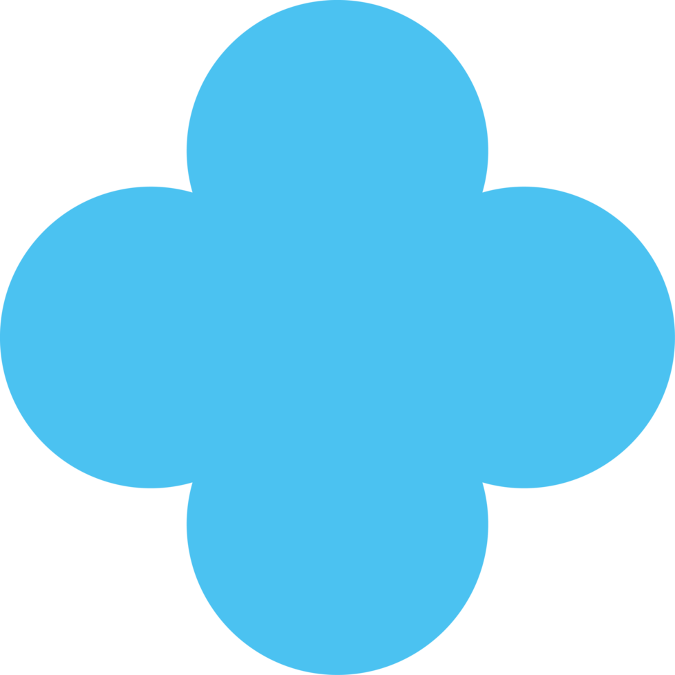 blue soft cloud geometric shape png