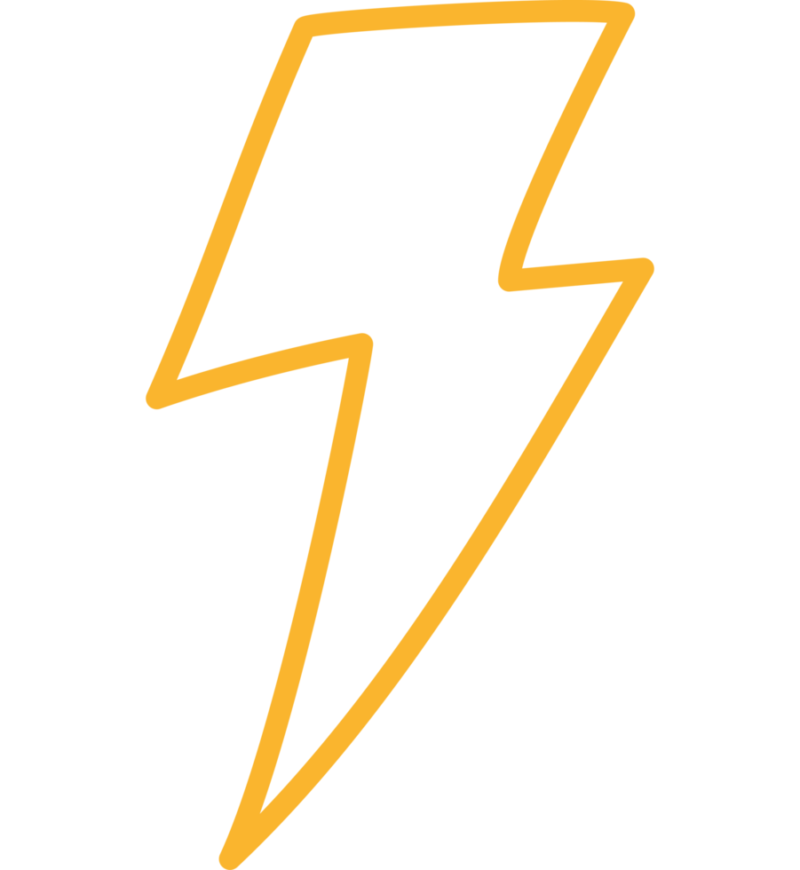 thunderbolt hand drawn png