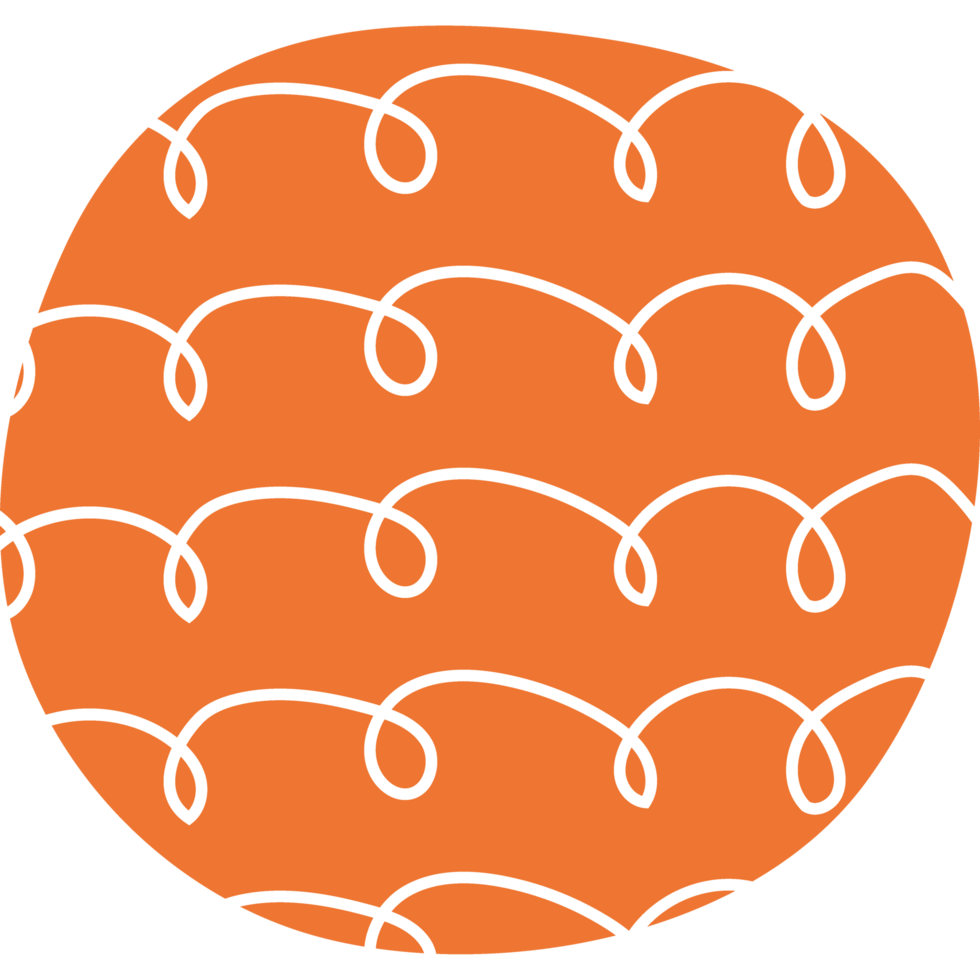 circle with waves hand drawn png