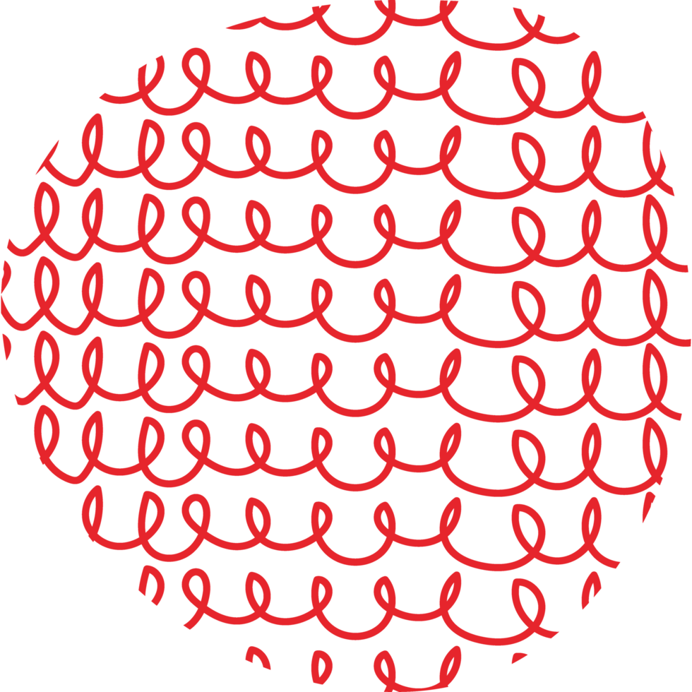 circle with red scribbles hand drawn png