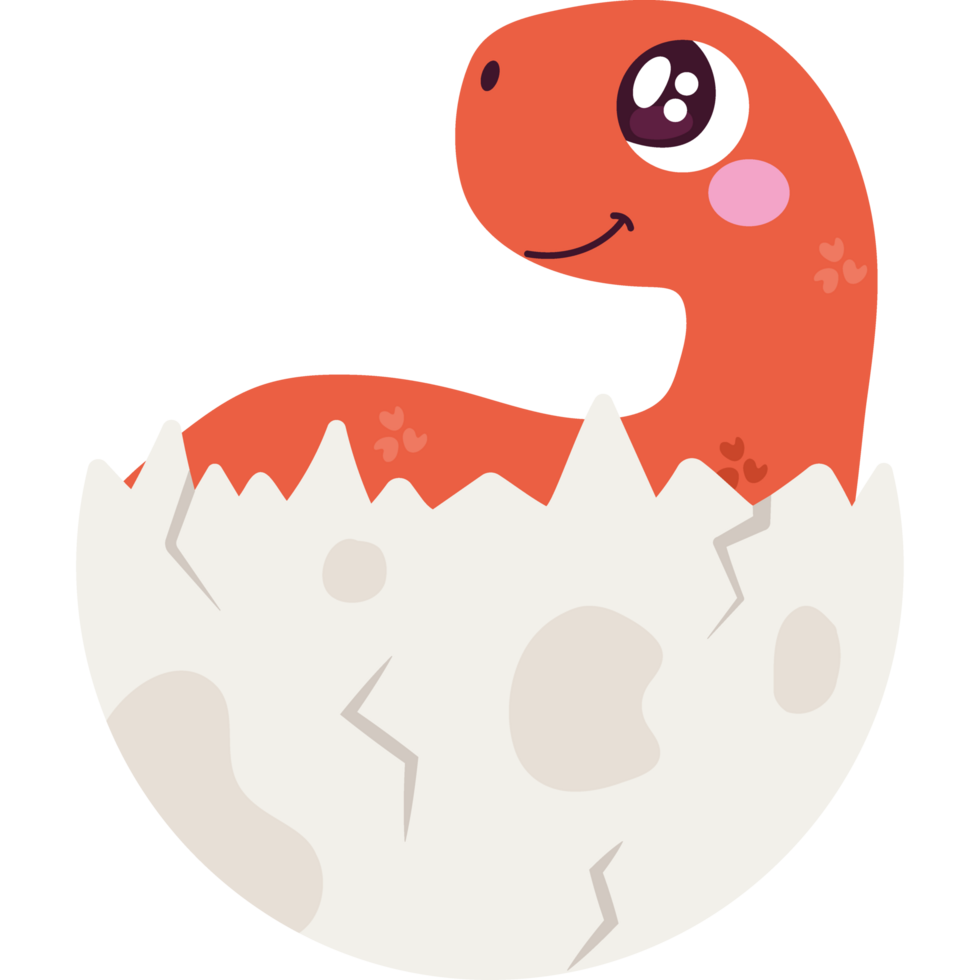cute dinosaur baby in egg png