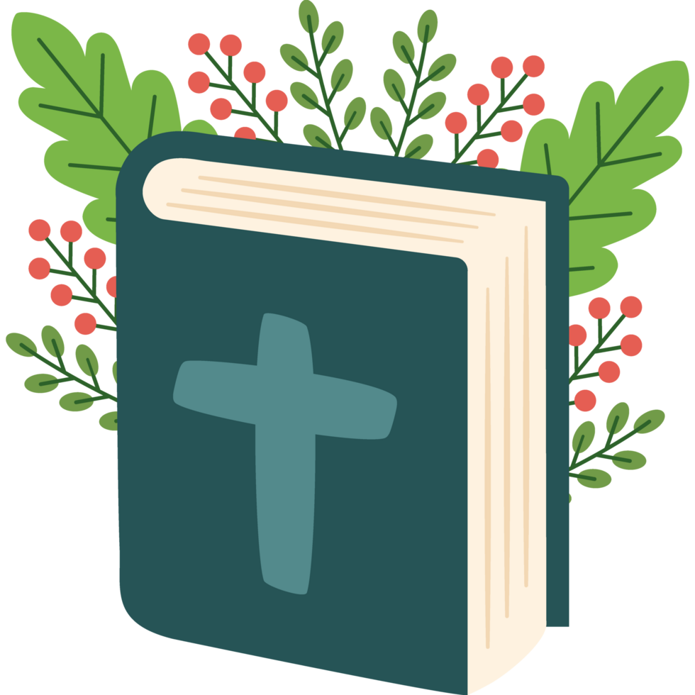 holy bible with flowers png