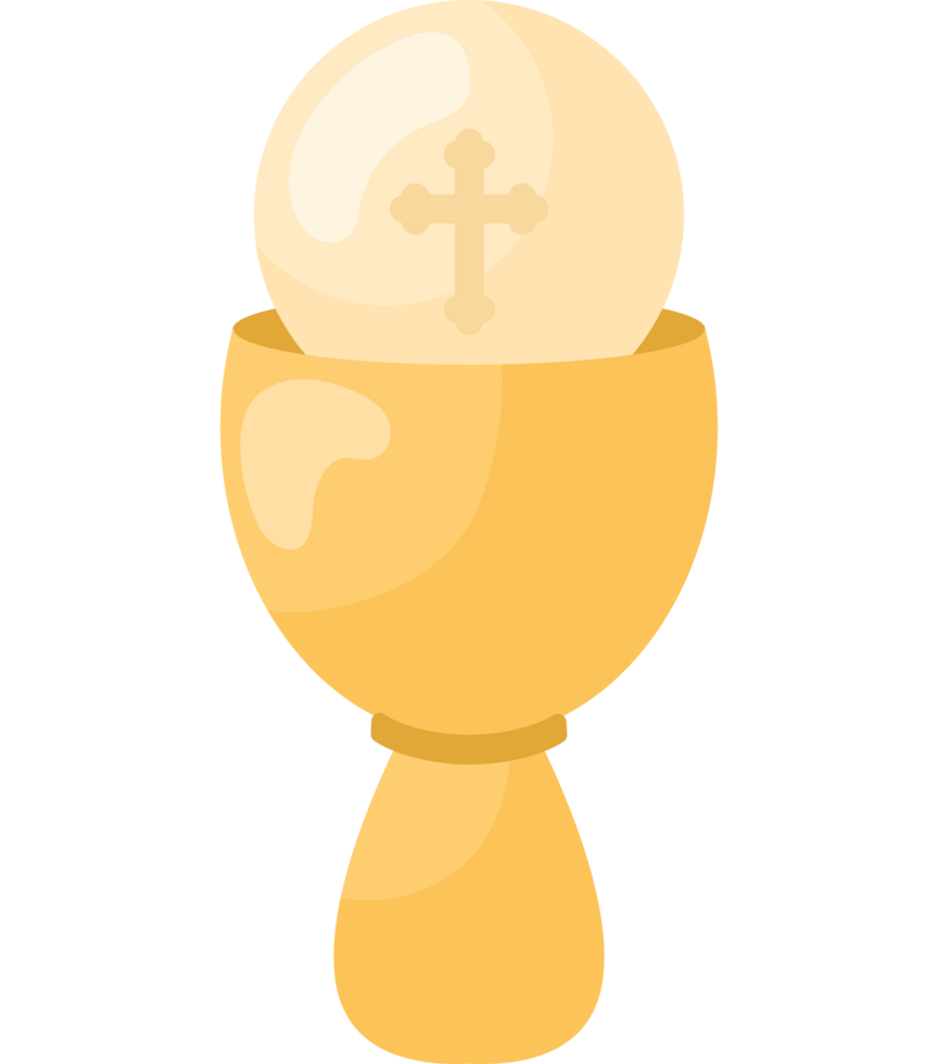 first communion chalice and host png