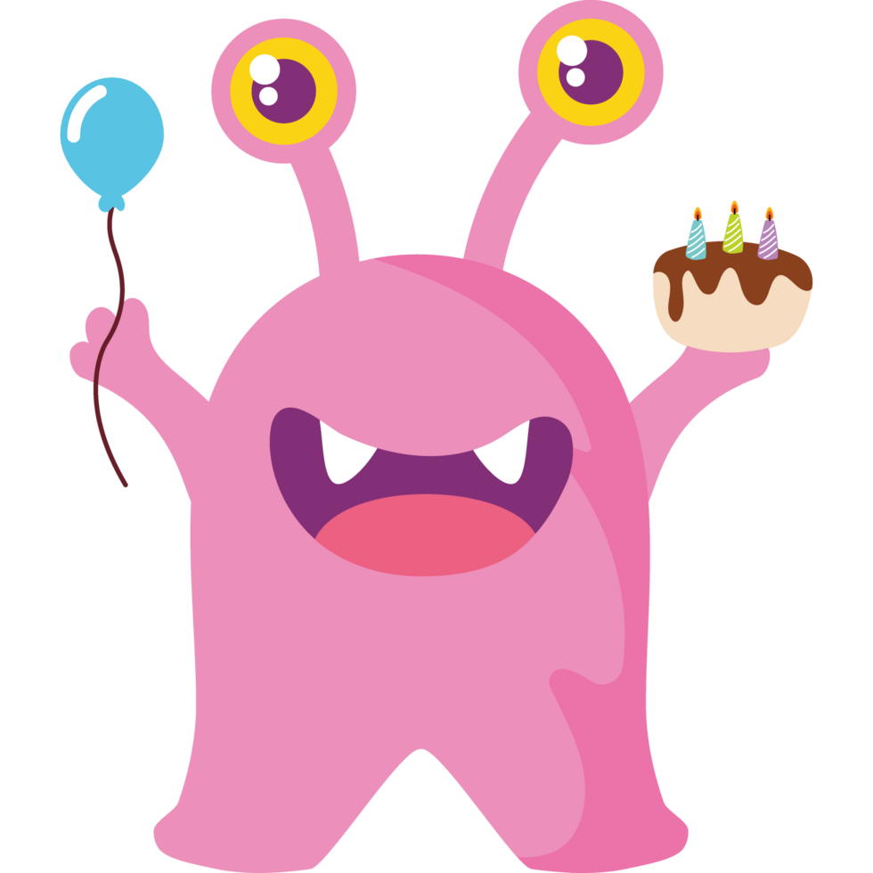 cute funny birthday monster png