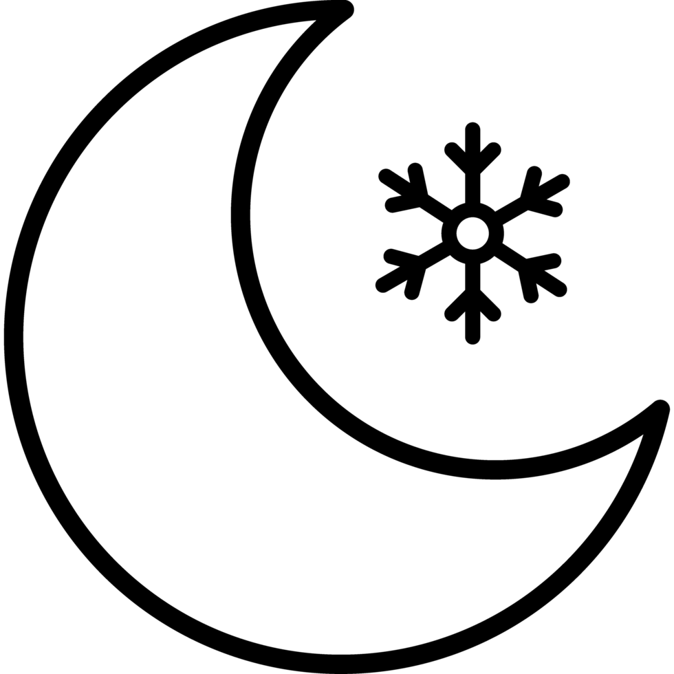 winter night weather icon png