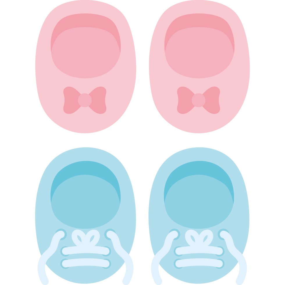gender reveal baby shoes png