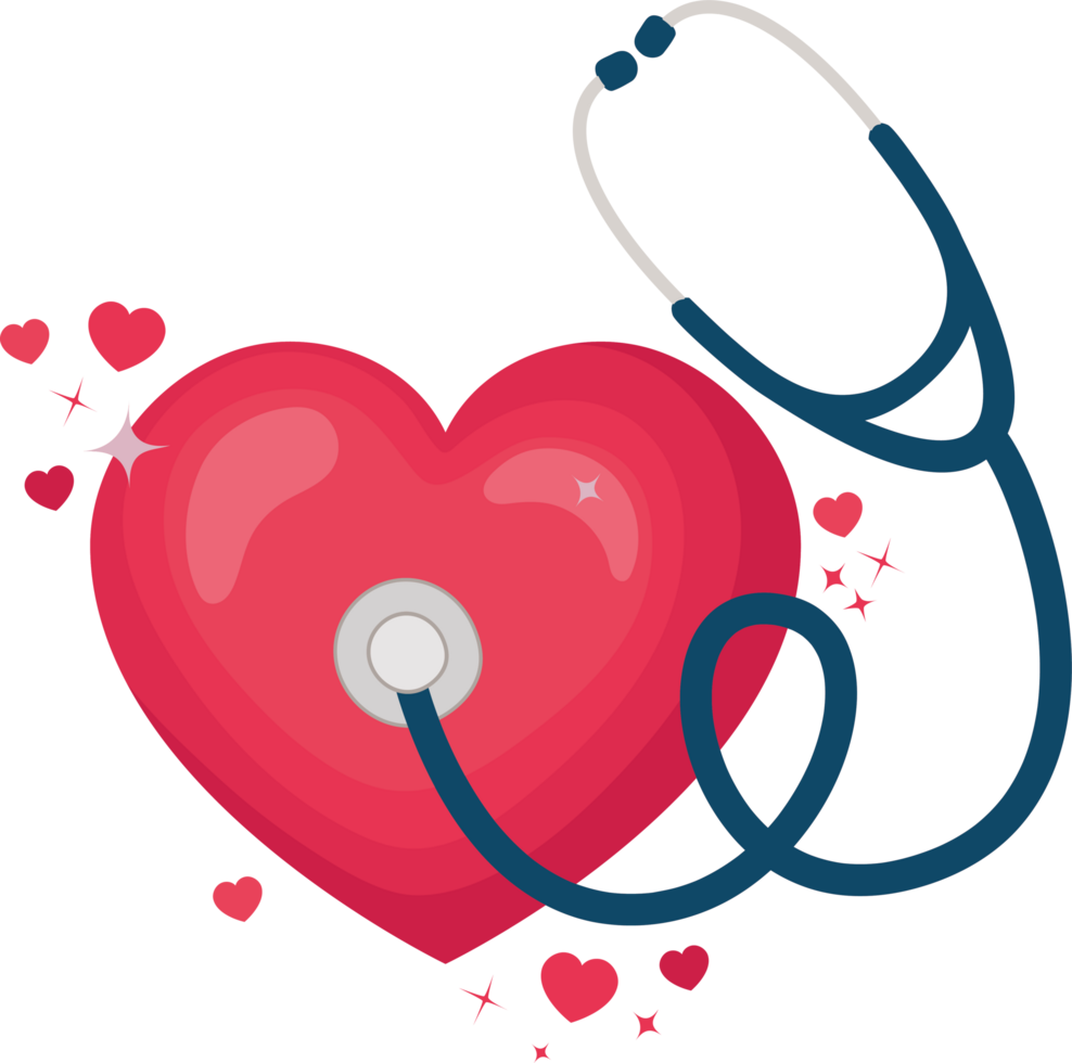 heart with stethoscope png